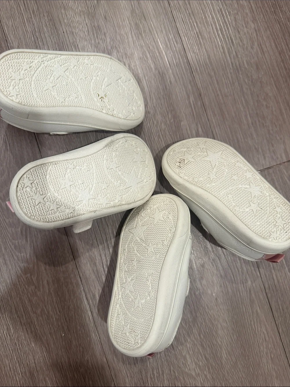 2 pairs! Kids White and Pink Velcro Sneakers - Comfortable Everyday Shoes